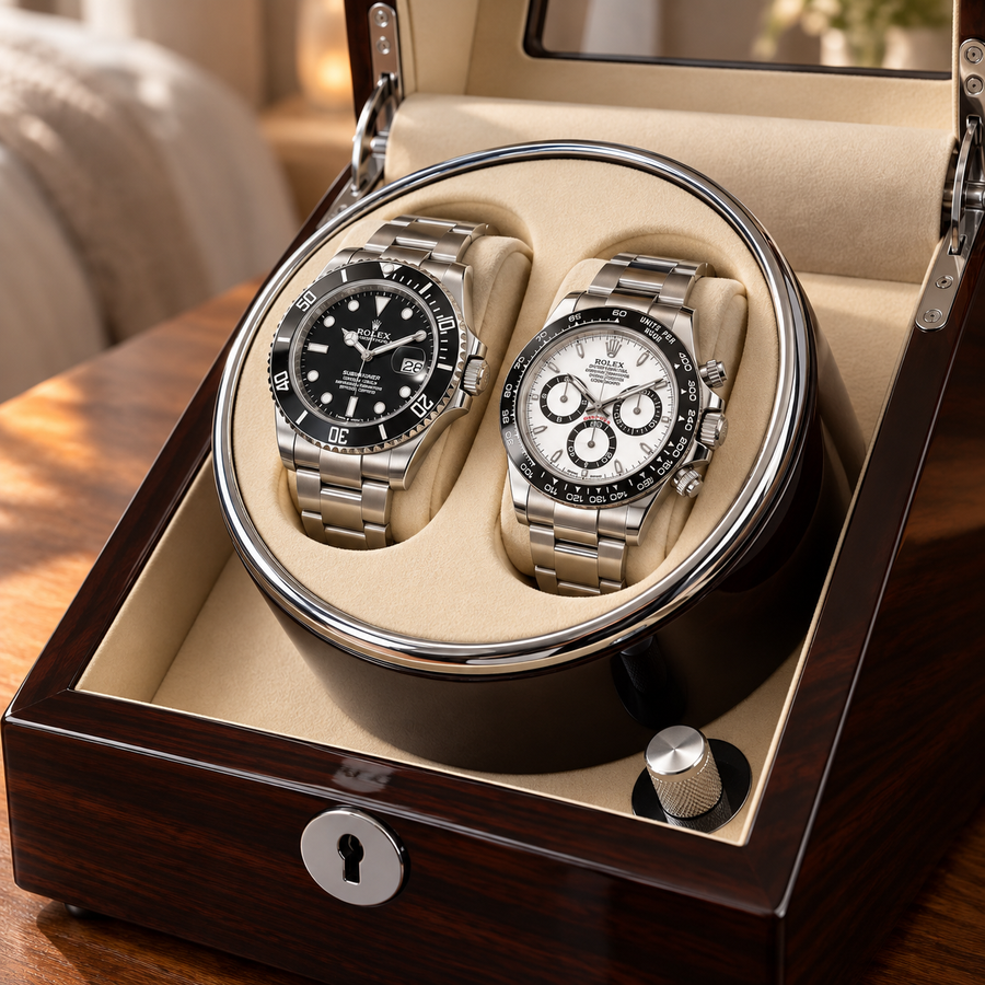 Camden rosewood — single two-watch winding drum
