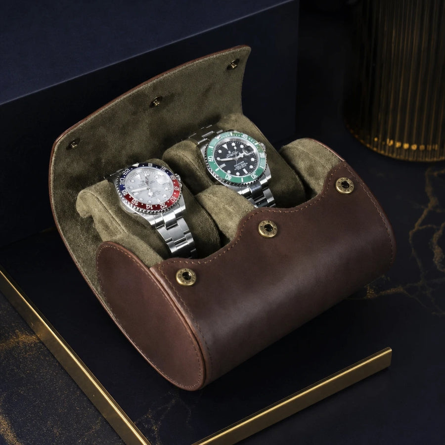 Caversham 2-Watch Leather Travel Case - product view 2
