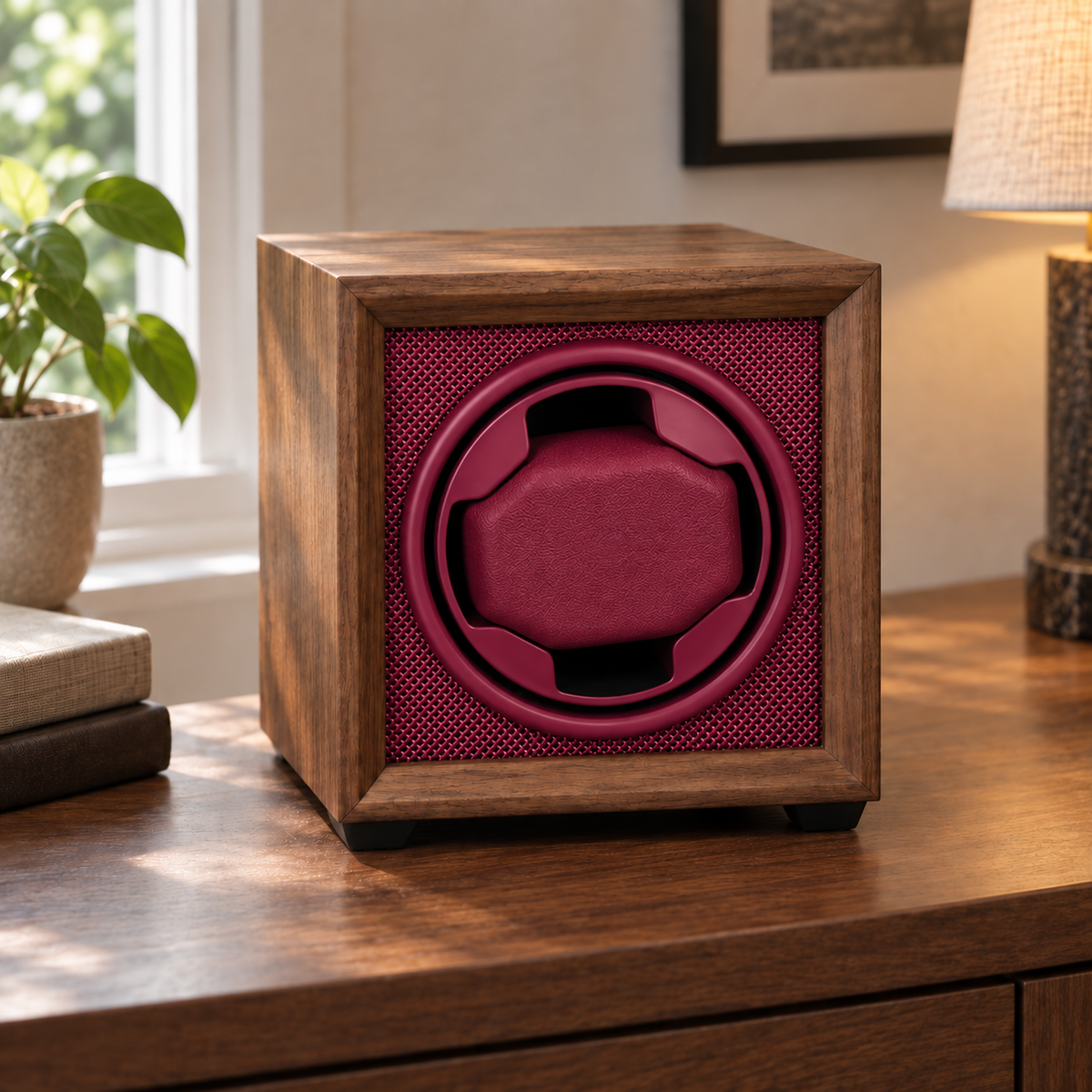 Claret Red — vue avant trois quarts au repos