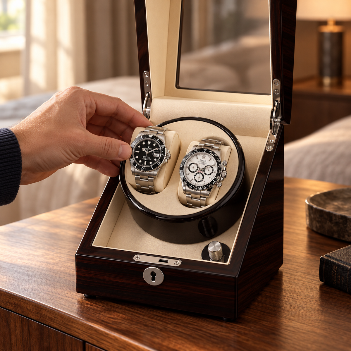 Camden rosewood — removable cushion in use