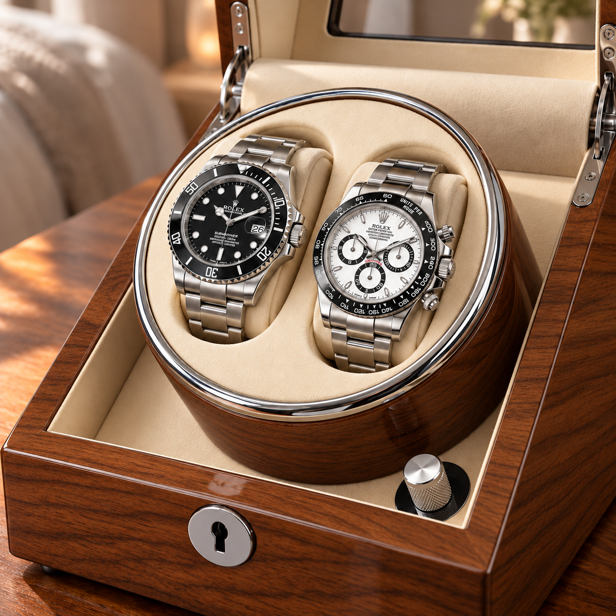 Camden walnut — single two-watch winding drum