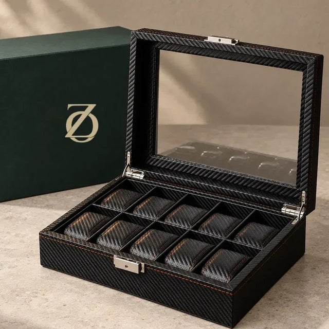 Boîte à montres Haussmann 10 emplacements — Rangement et vitrine pour 10 montres homme
