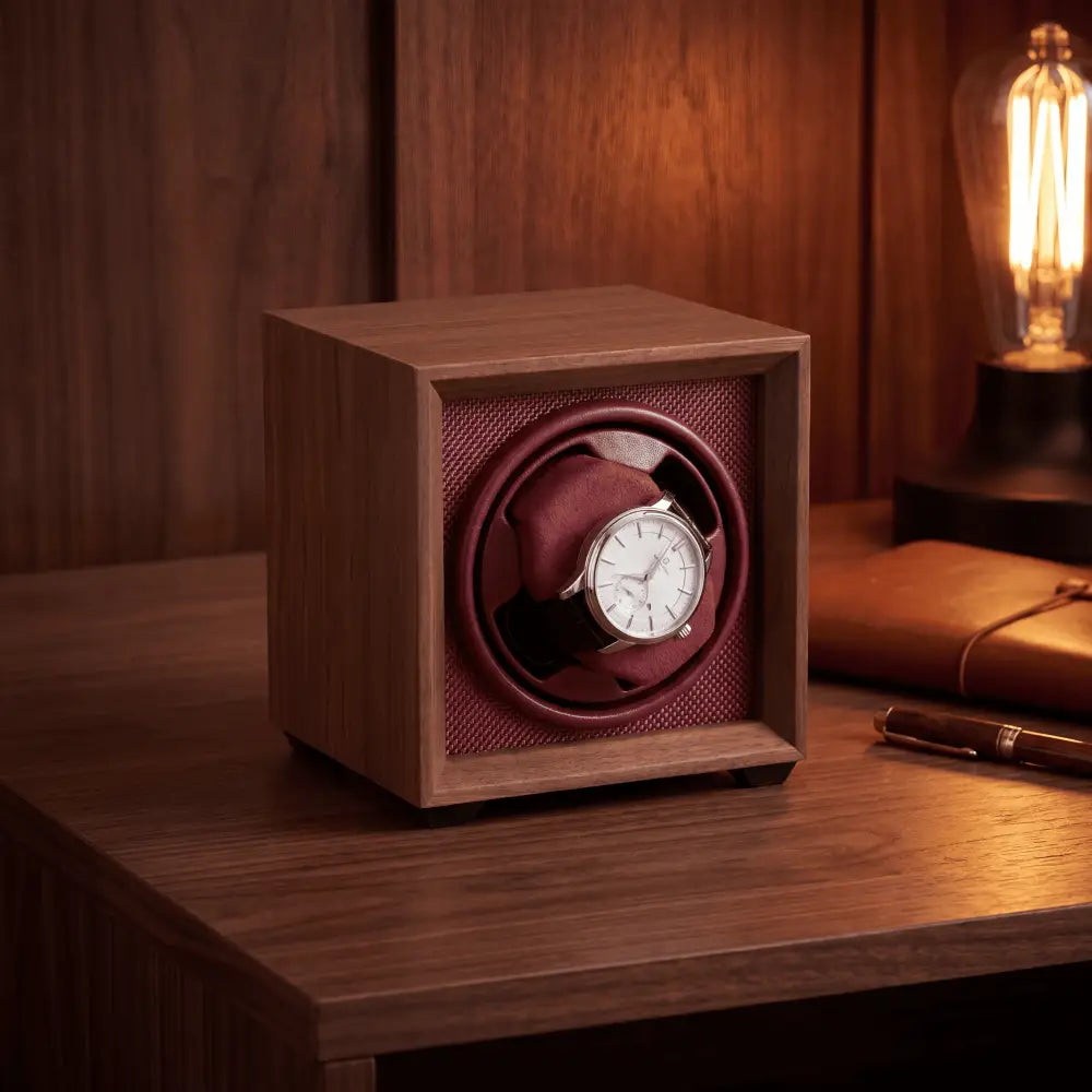 Claret Cube Automatic Watch Winder - product view 4