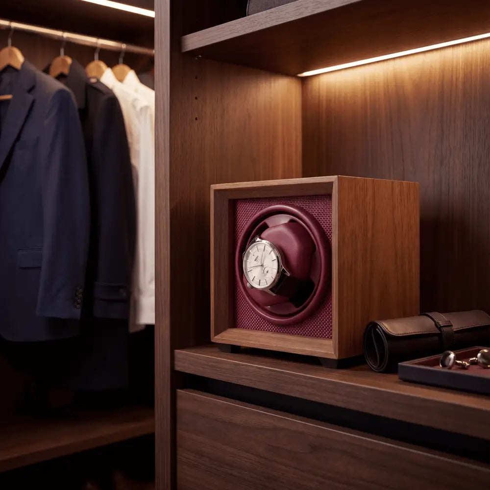 Claret Cube Automatic Watch Winder - product view 5