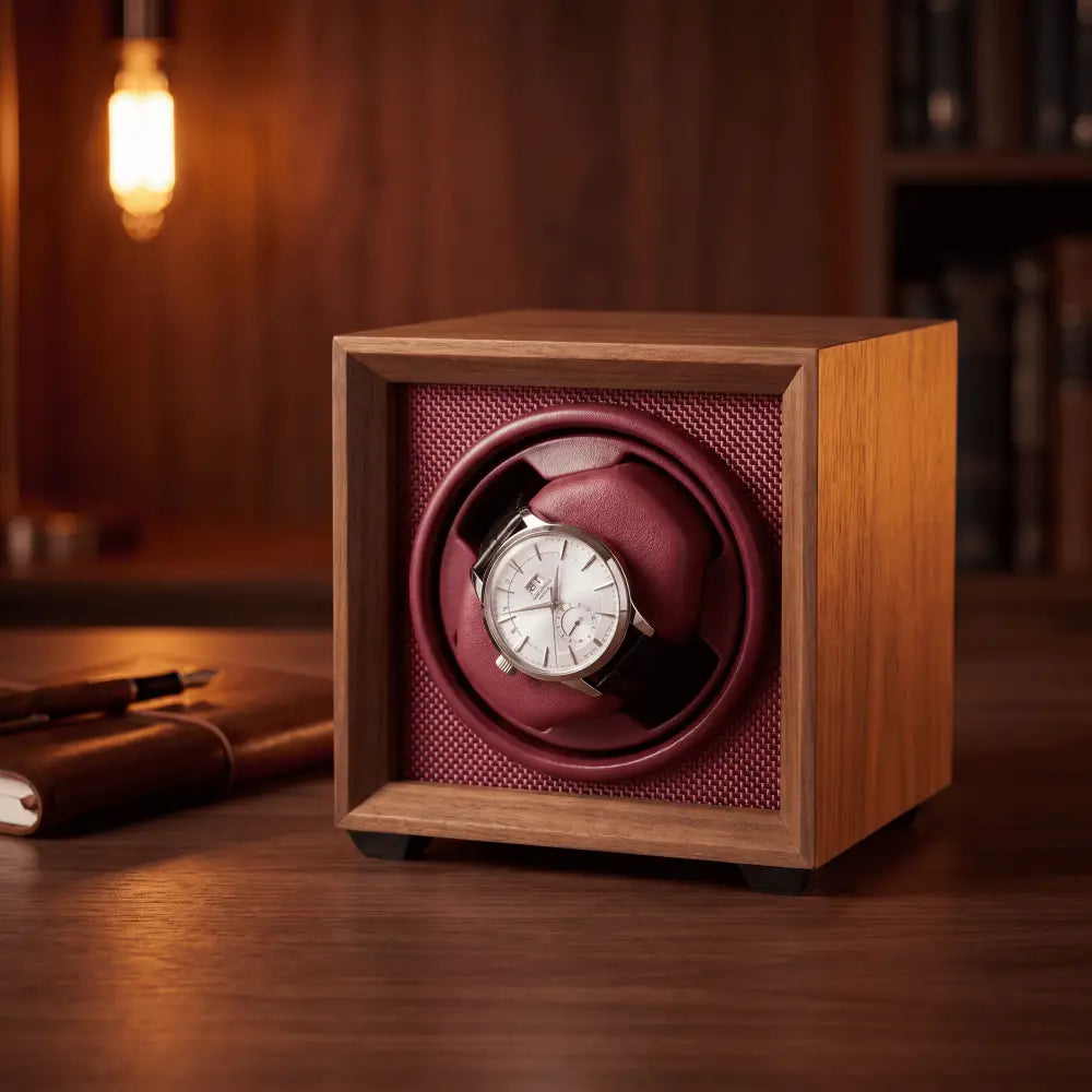 Claret Cube Automatic Watch Winder