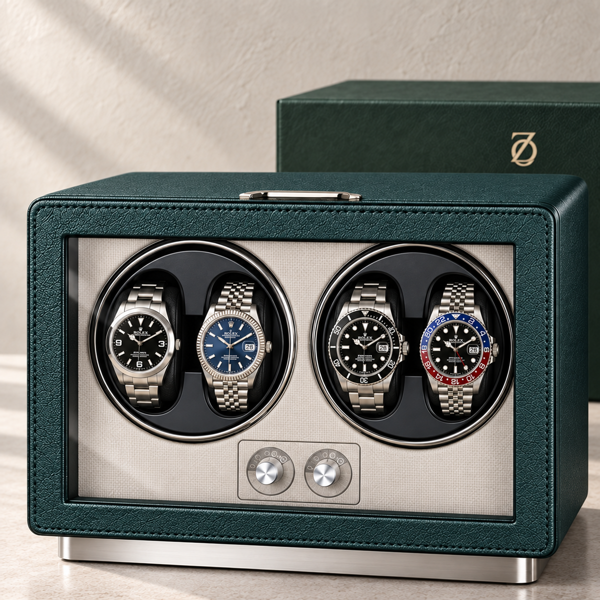 Richmond Green, remontoir automatique pour quatre montres, vue principale