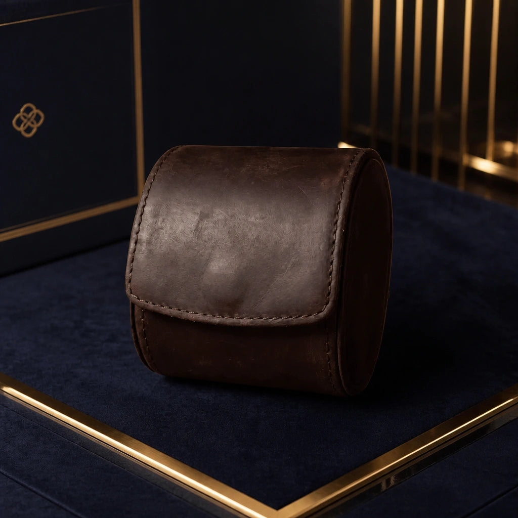 Caversham Single-Watch Leather Travel Case - product view 5