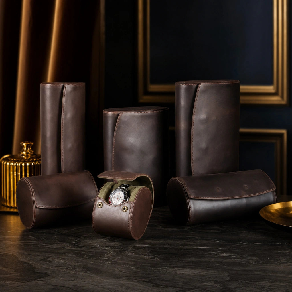 Caversham Single-Watch Leather Travel Case - product view 6
