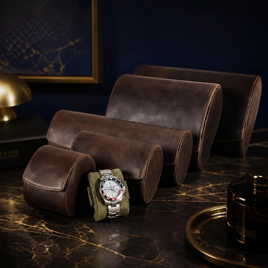 Caversham Single-Watch Leather Travel Case - product view 7