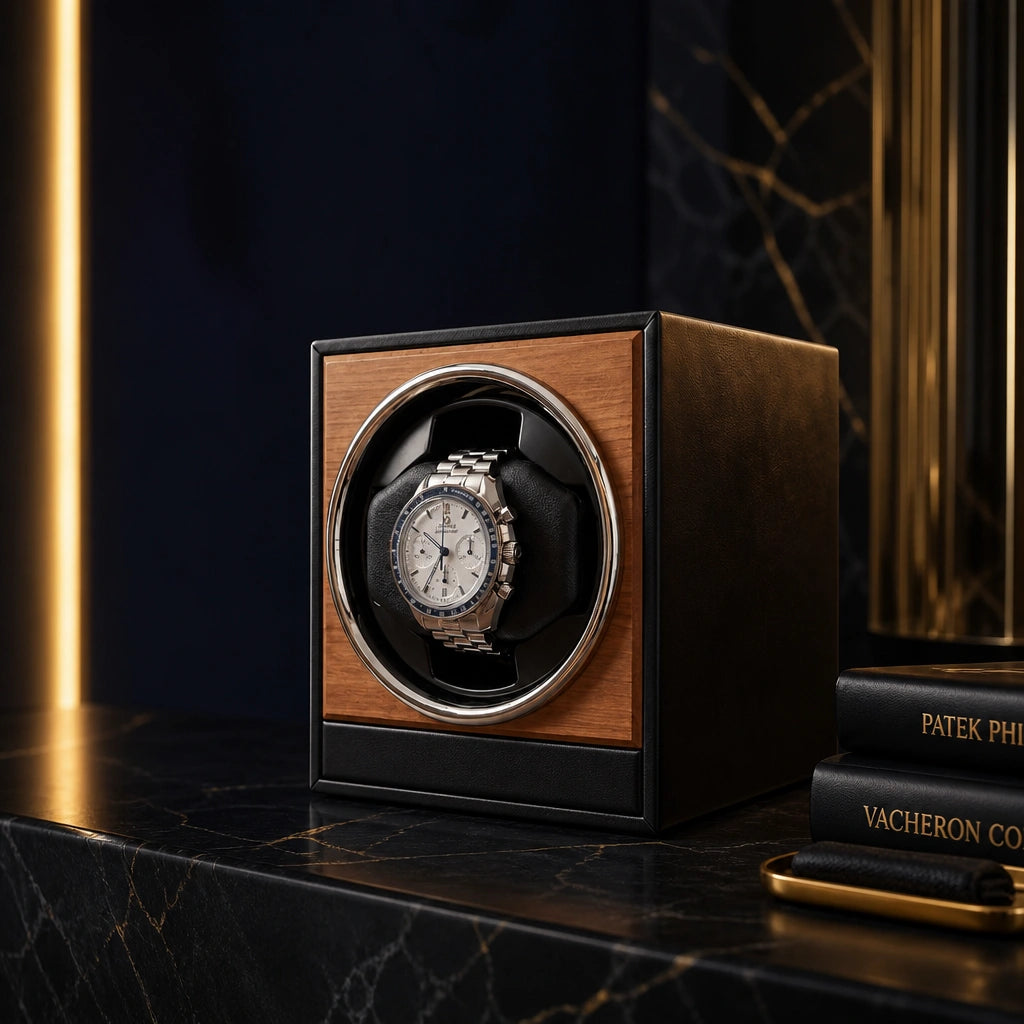 Oakford Wooden Cube Watch Winder - product view 3